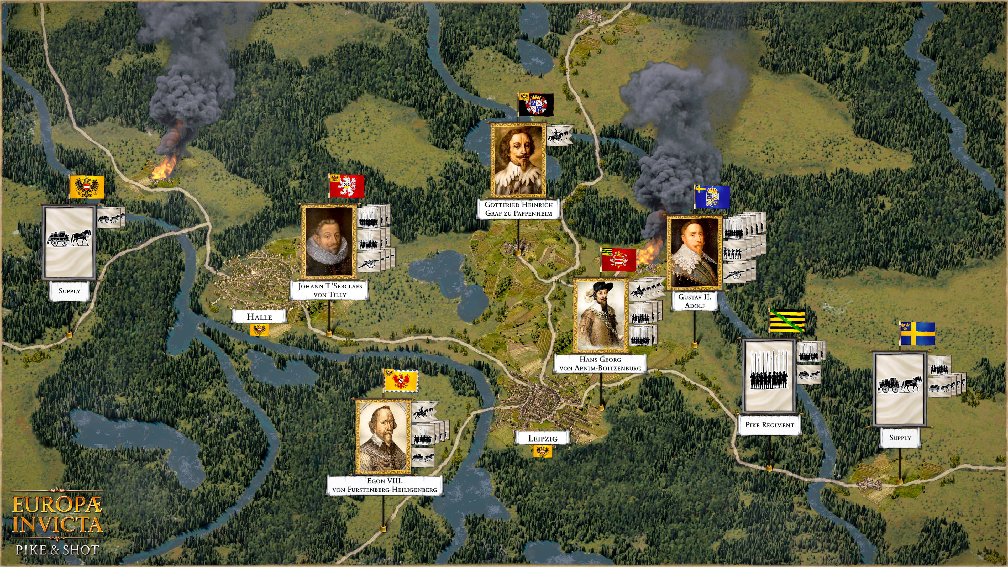 Strategy map in Europae Invicta: Pike and Shot